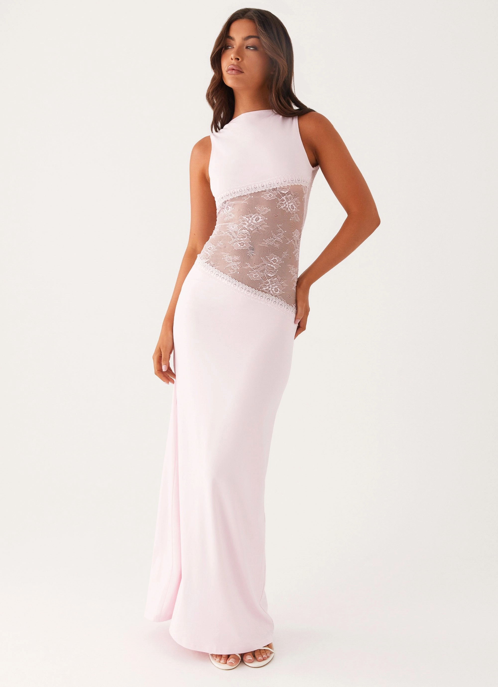 Rhinestone-Detail Lucinda Maxi Dress - Pink