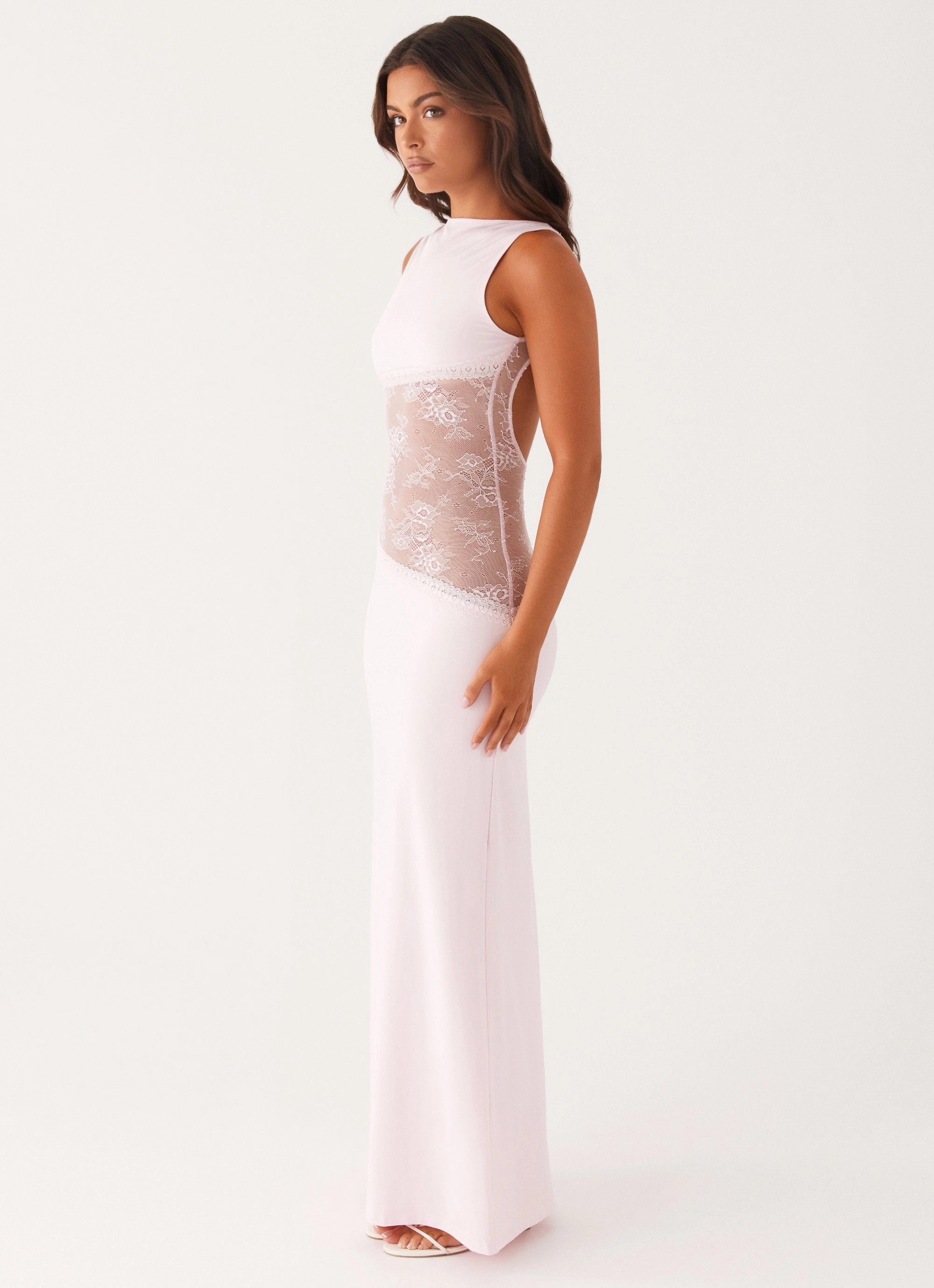 Lucinda Maxi Dress - Pink Elegant Cut