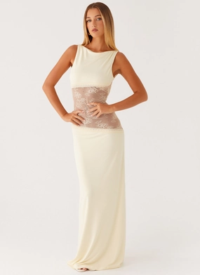 Lucinda Maxi Dress - Yellow Comfortable Design
