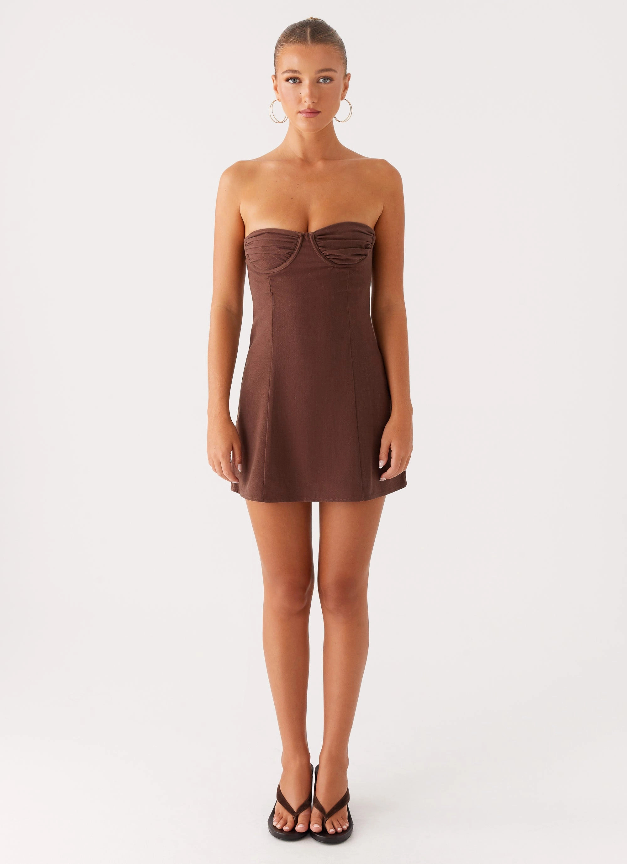 Cozy Touch Ludo Mini Dress - Chocolate