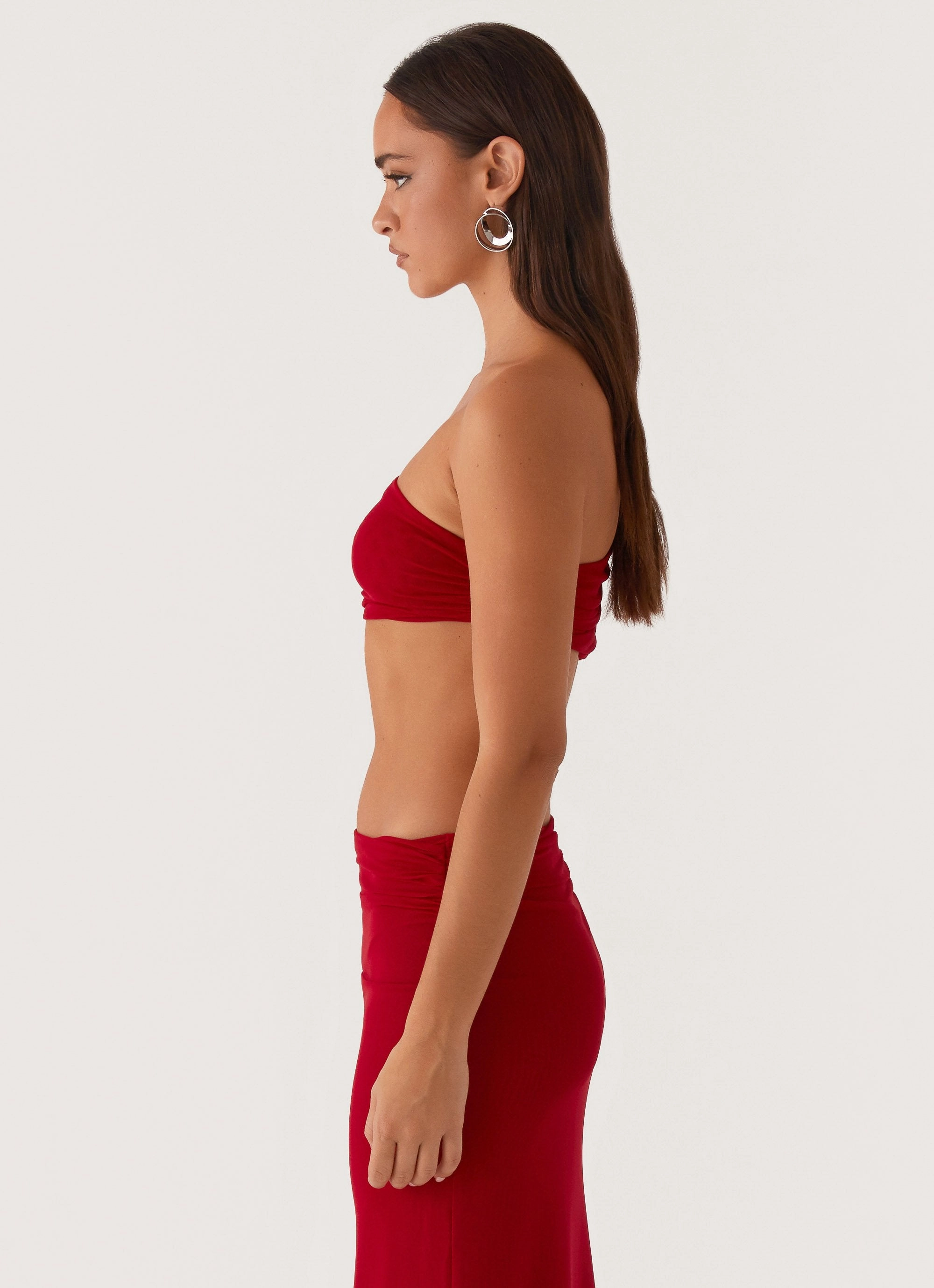 BreathableBackVents Luella One Shoulder Top - Red
