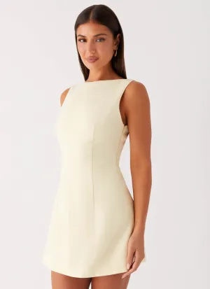 Lulita Mini Dress - Buttercream Yellow Lounge Ready