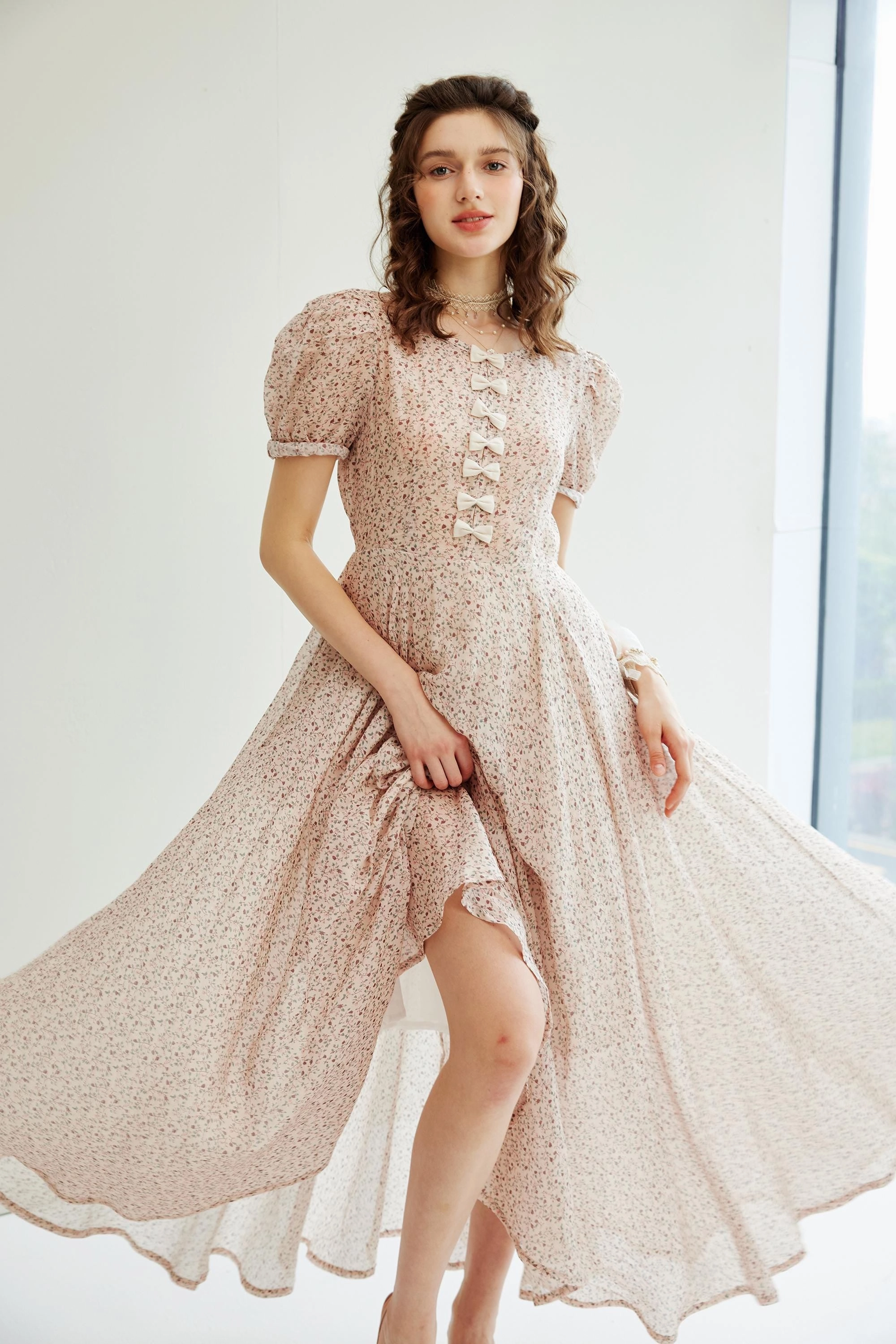 Luna 22 | Maxi linen dress gown Non slip grip Linen blend