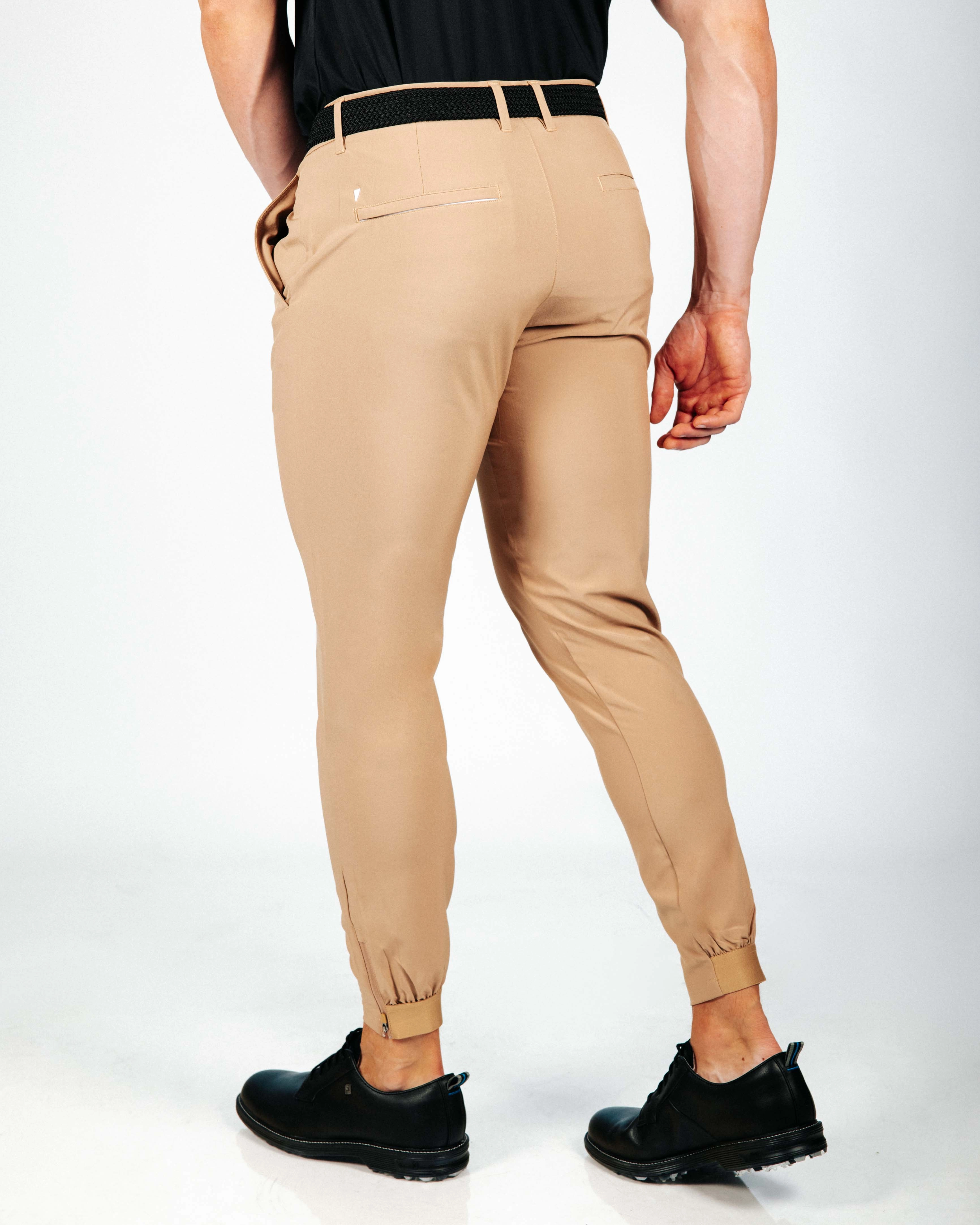 Casual Performance Wear Men's Khaki Golf Jogger