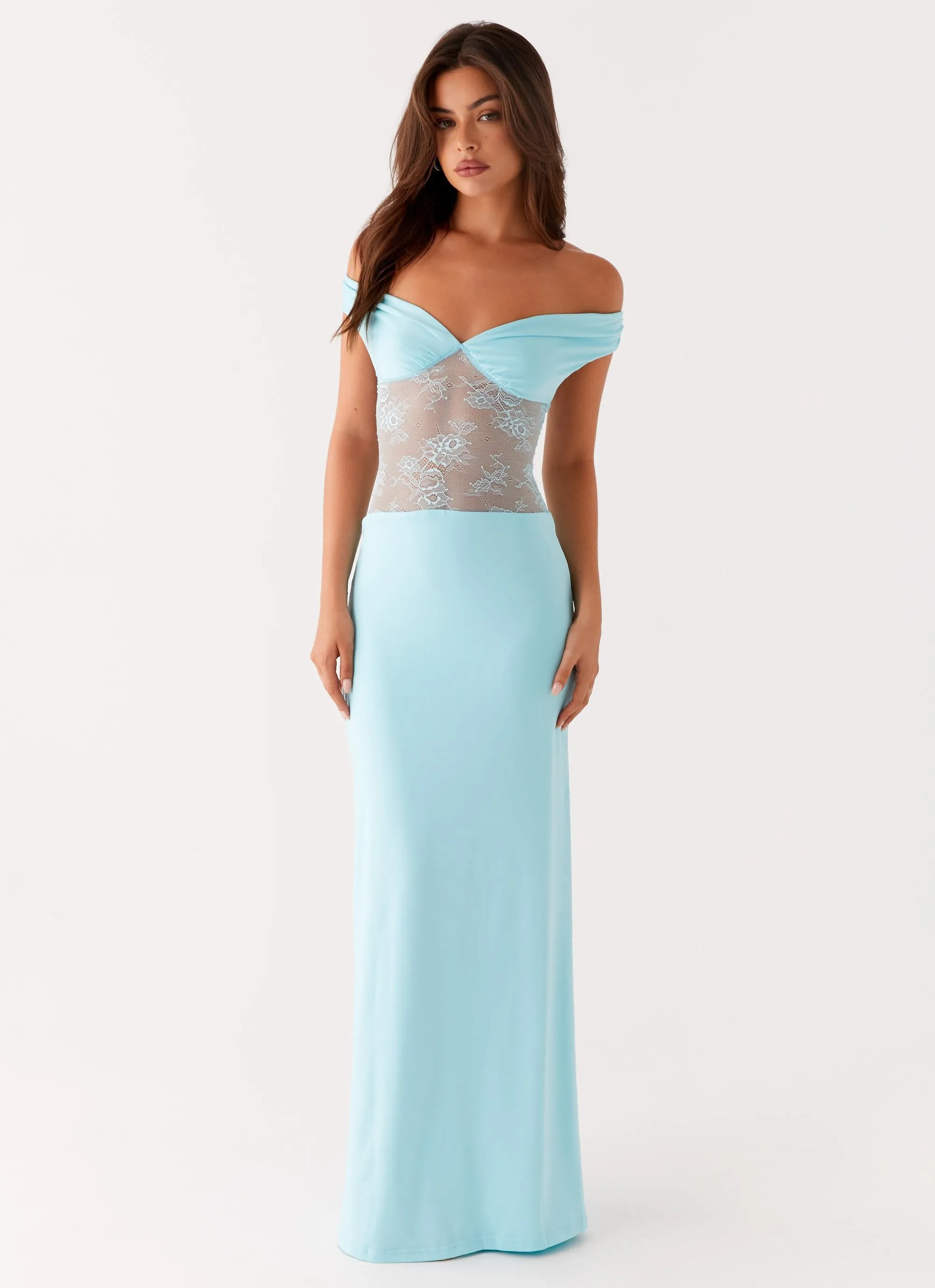 Infatuation Lace Maxi Dress - Turquoise Perfect Layering Natural Layers