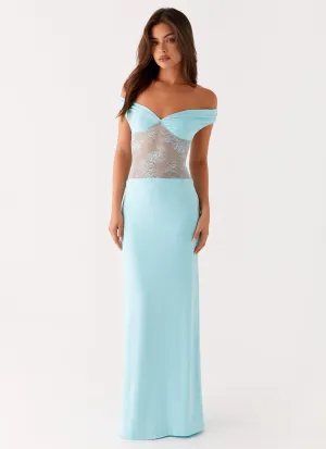 Infatuation Lace Maxi Dress - Turquoise Perfect Layering Natural Layers