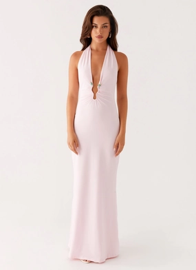 Nicola Maxi Dress - Pink Magic Day Natural Wrap