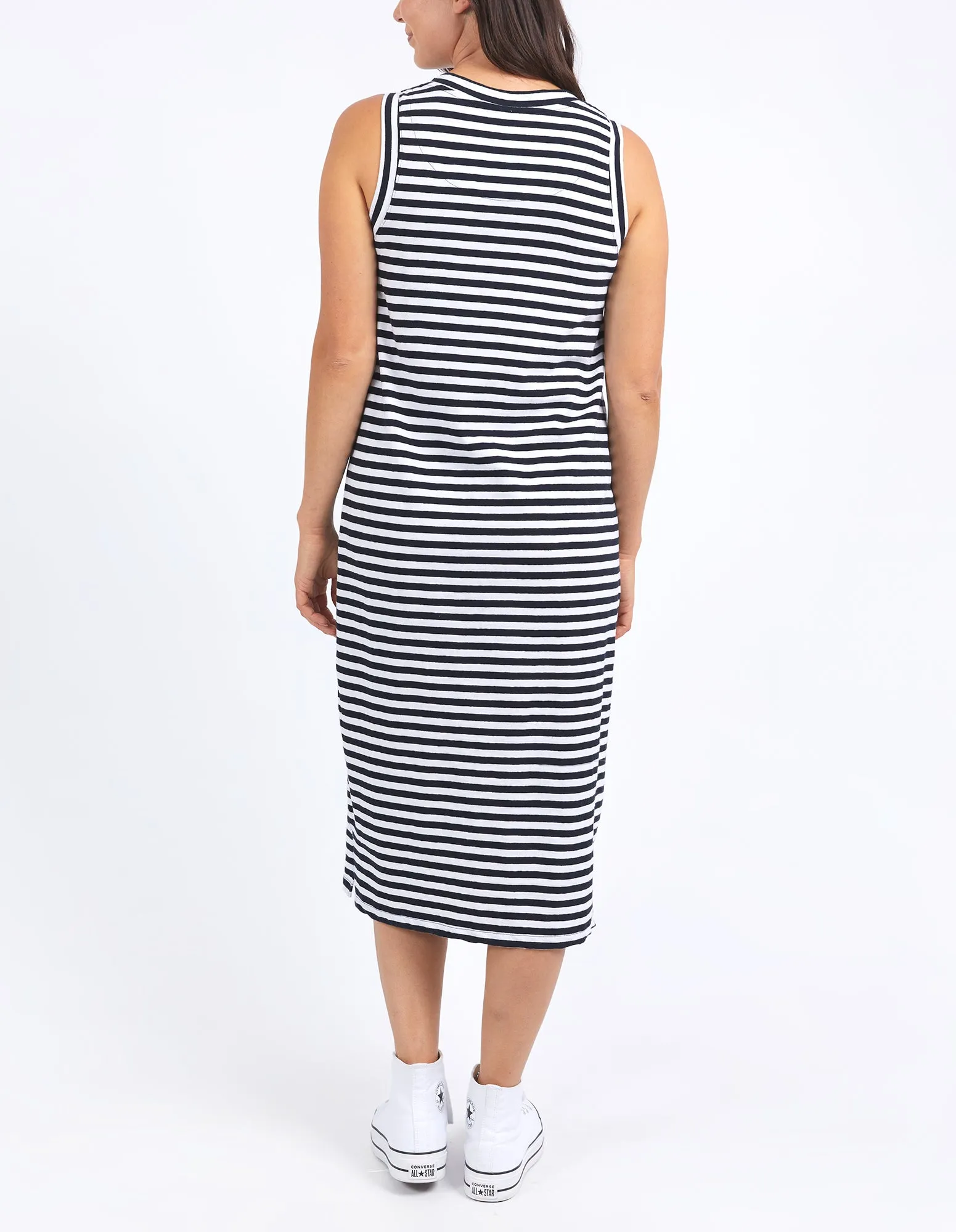 Lyric Tank Dress - Navy/White Stripe