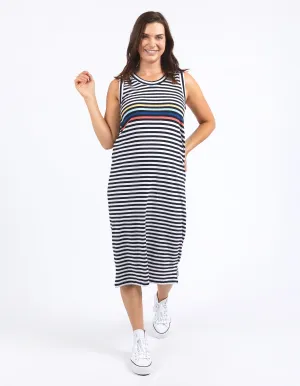 Lyric Tank Dress - Navy/White Stripe