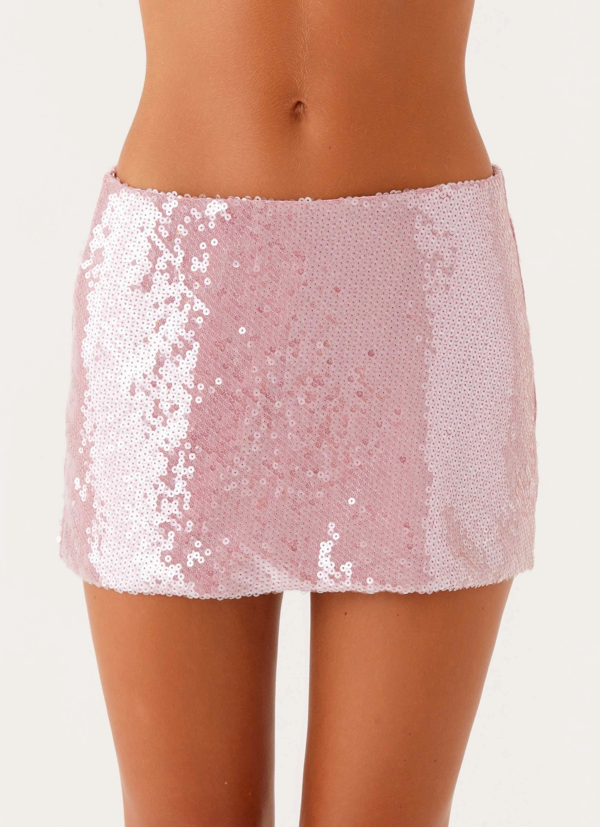 Daily Comfort Fit Core Ease Made For You Low Rise Sequin Mini Skirt - Pink