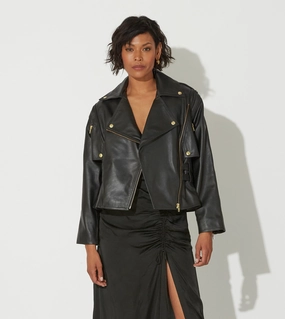 Maeve Leather Jacket | Black Soft Wearable Breathable Performance Wear