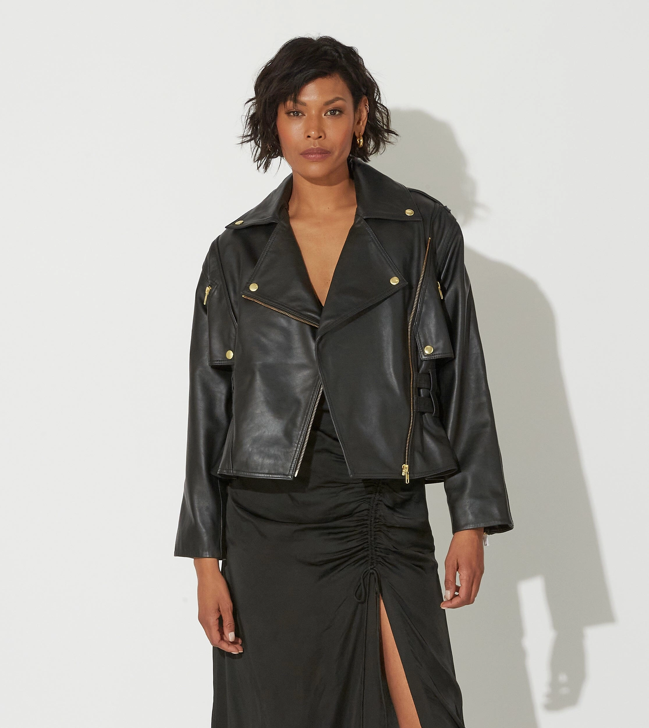Maeve Leather Jacket | Black Soft Wearable Breathable Performance Wear