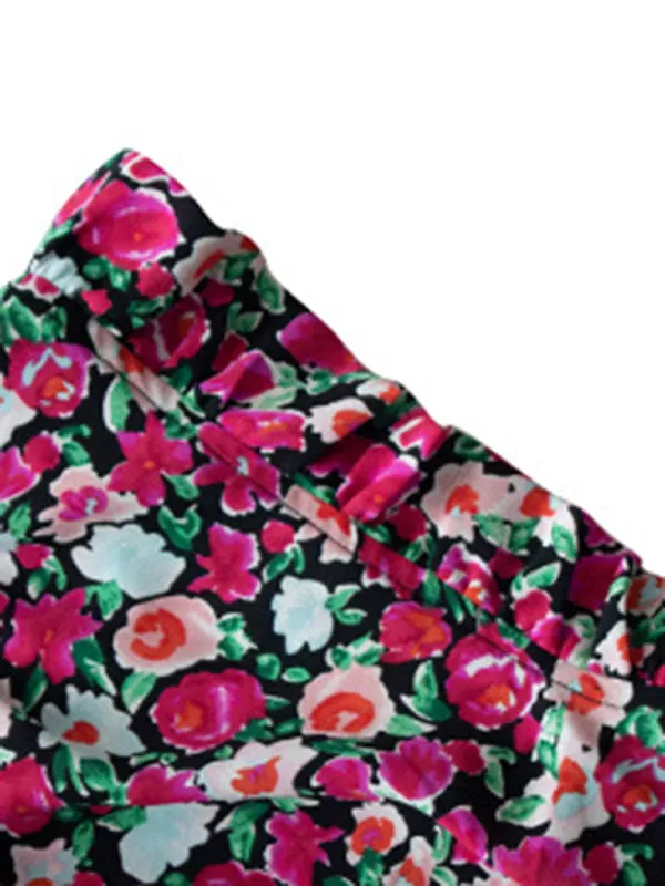 Mahalia Loose Casual Top Sleeveless Floral Shirt