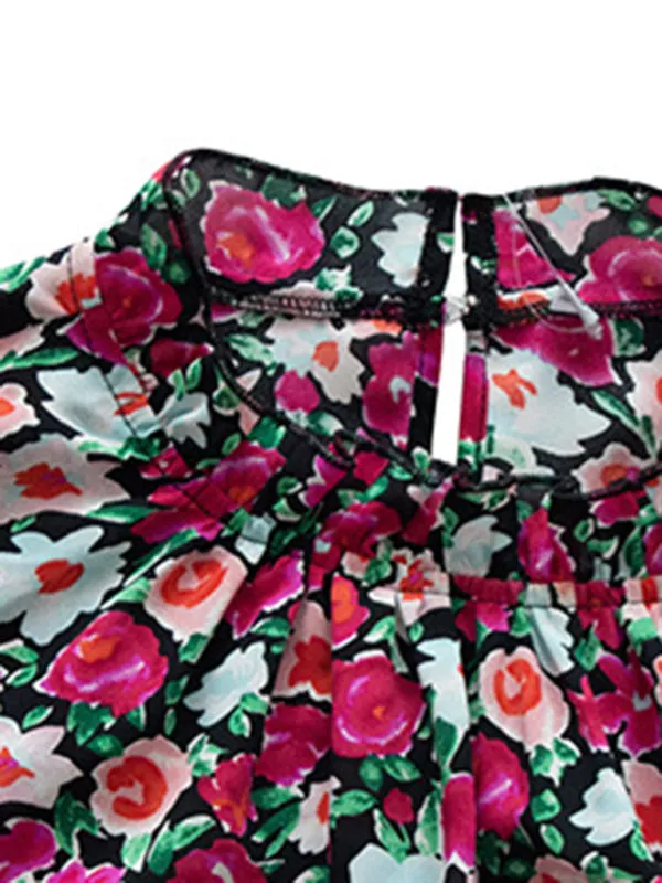 Mahalia Loose Casual Top Sleeveless Floral Shirt