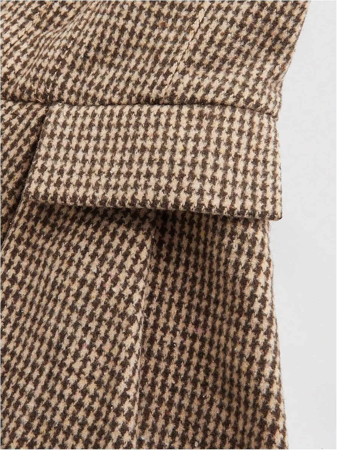 MakeMeChic Women's Plaid Mini Skirt Button Front Pleated A Line Flowy Elegant Skirts