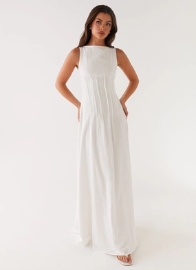 EcoFriendlyDye Layered Wear Maloney Maxi Dress - White