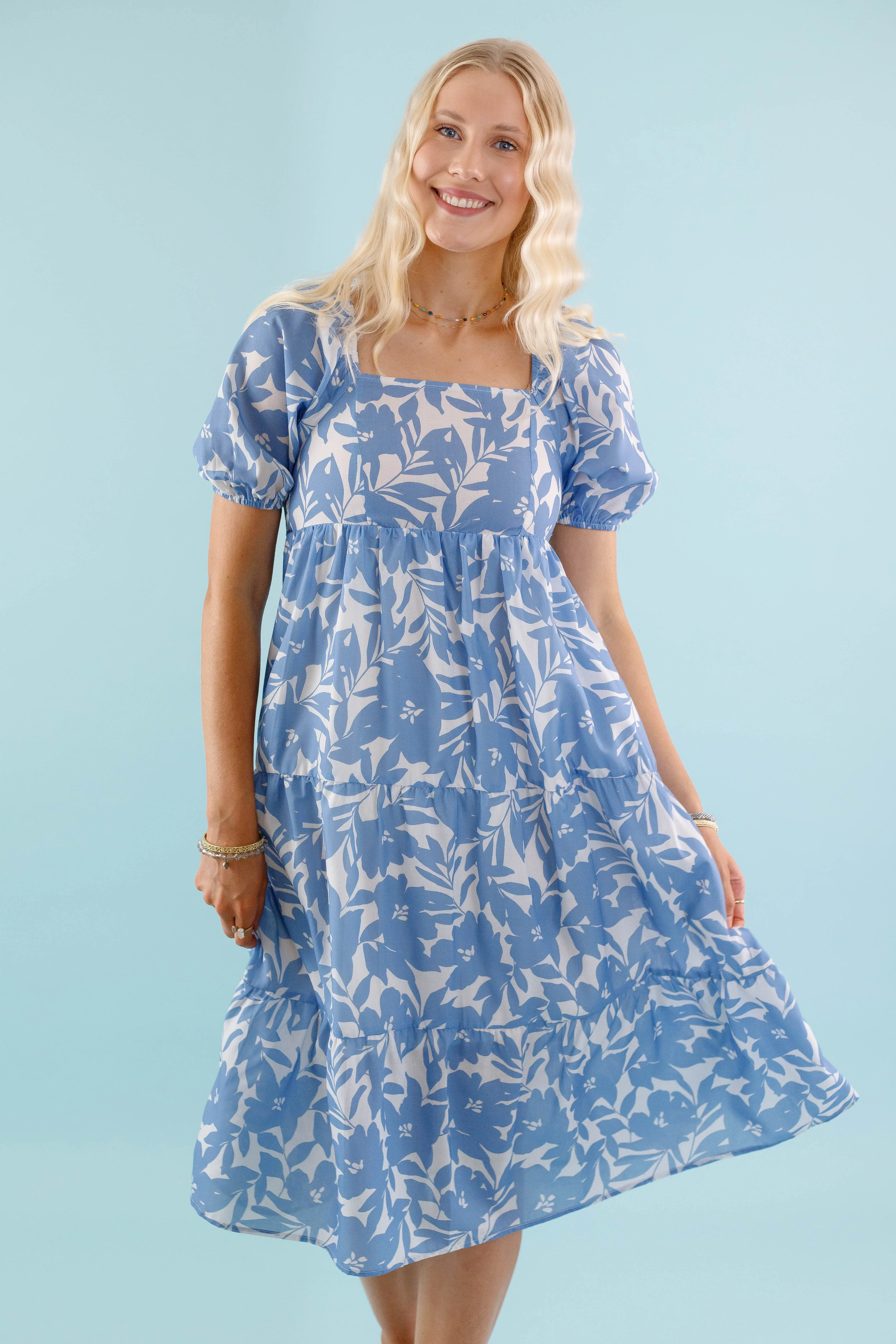 Gloss Accent Back To My Hometown Midi Dress