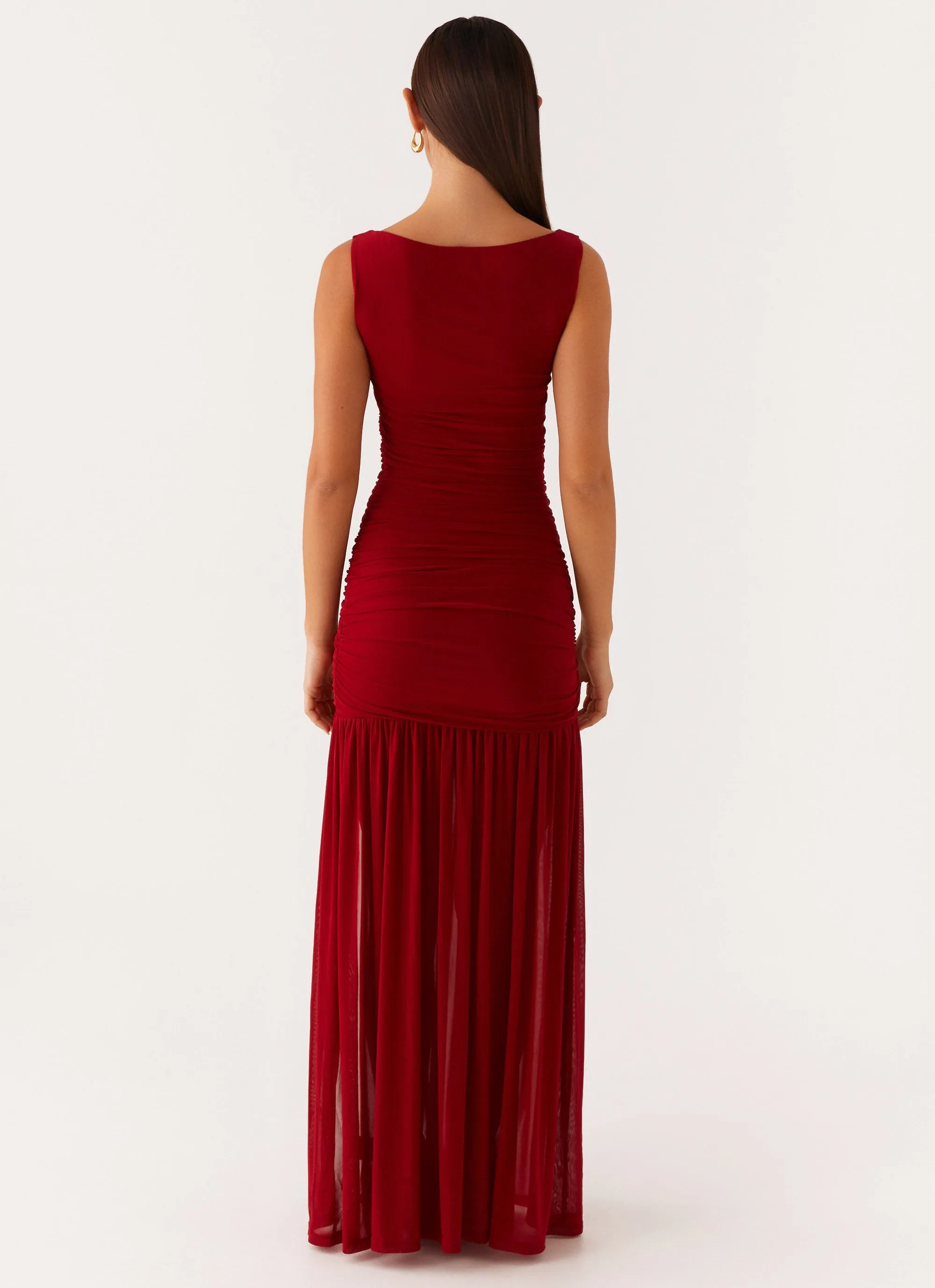 Office Tone Manon Maxi Dress - Red