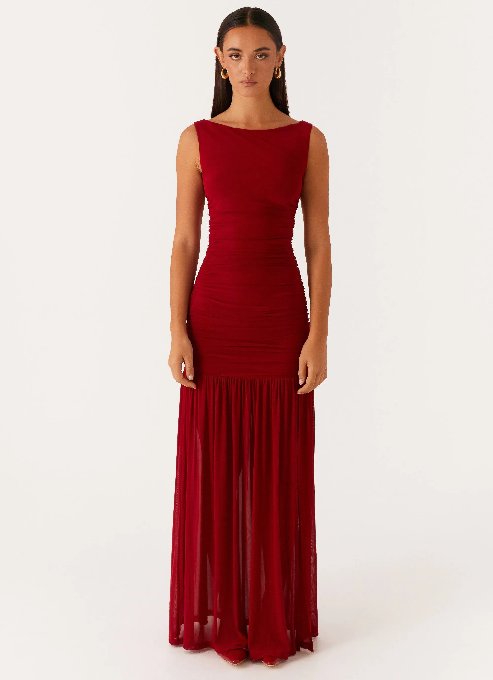 Loose Fit Manon Maxi Dress - Red