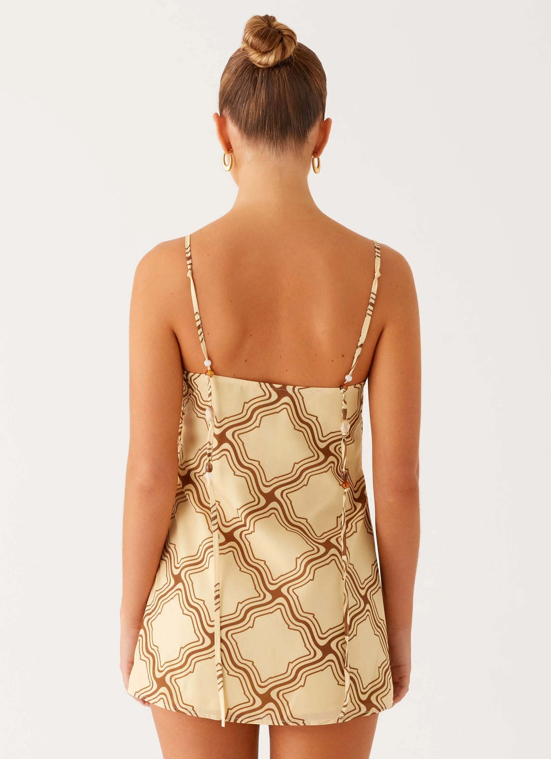 Mantra Mini Dress - Tidal Wave Print Sleek Fit