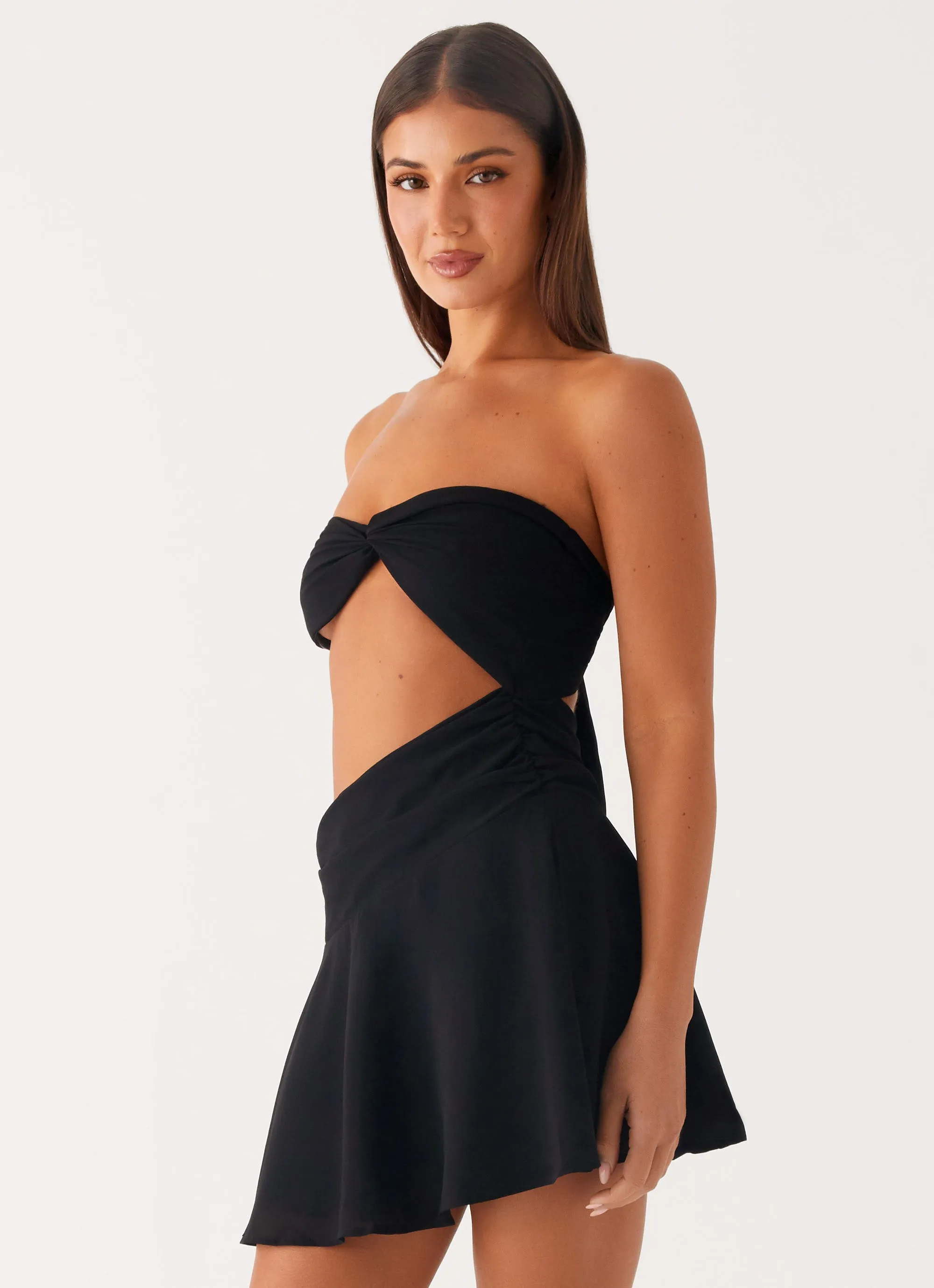 Marbella Mini Dress - Black Urban Light Pretty Glow