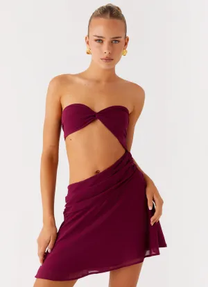 effortless grace Timeless Cut Marbella Mini Dress - Violetta