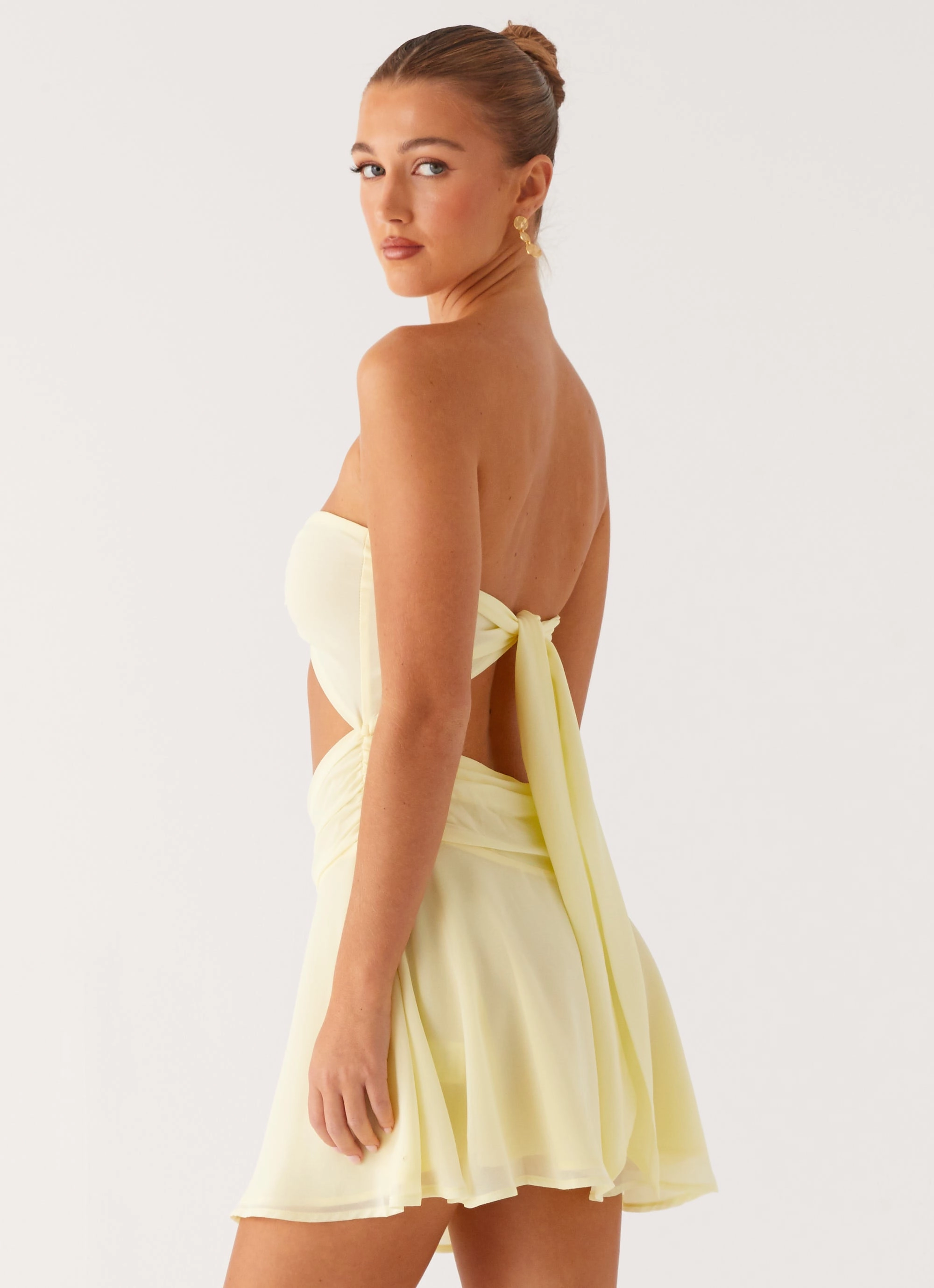 Marbella Mini Dress - Yellow Smooth Motion Poised Vibe