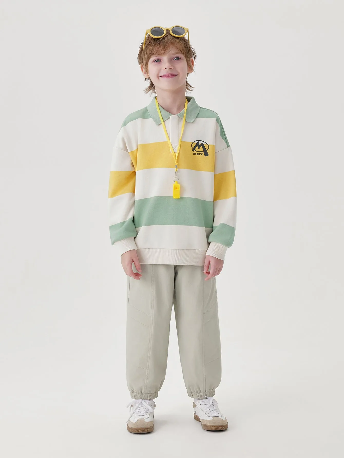 MARC & JANIE Boys Spliced Line Padded Cargo Drawstring Pants 241251