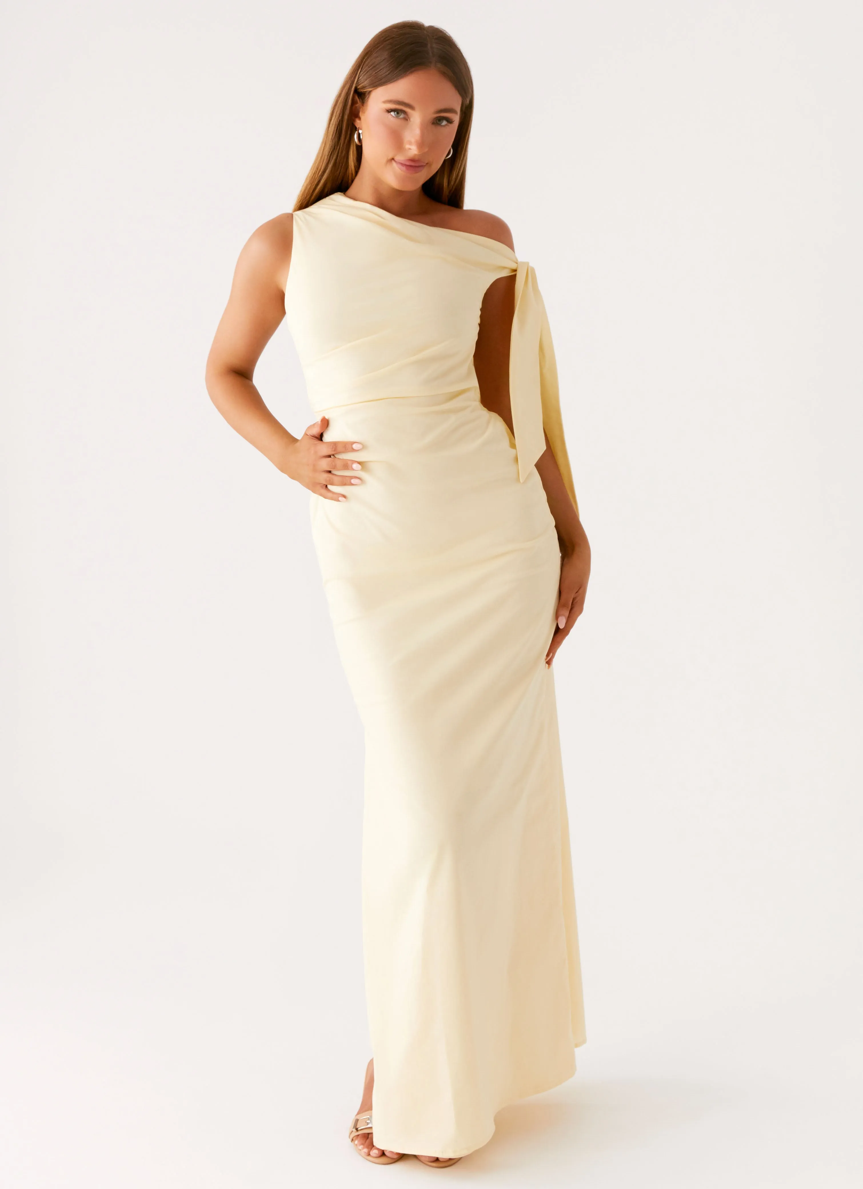 Perfect Style Wear Modern Appearance Marella Maxi Dress - Yellow