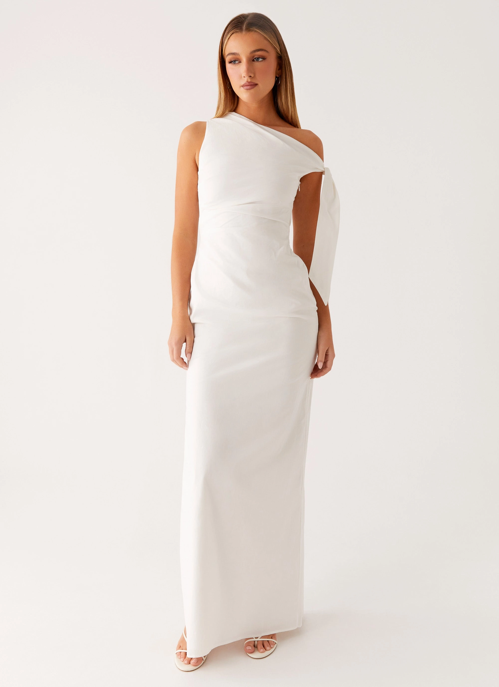 Marella Maxi Dress - Ivory Versatile party outfit Linen Chic