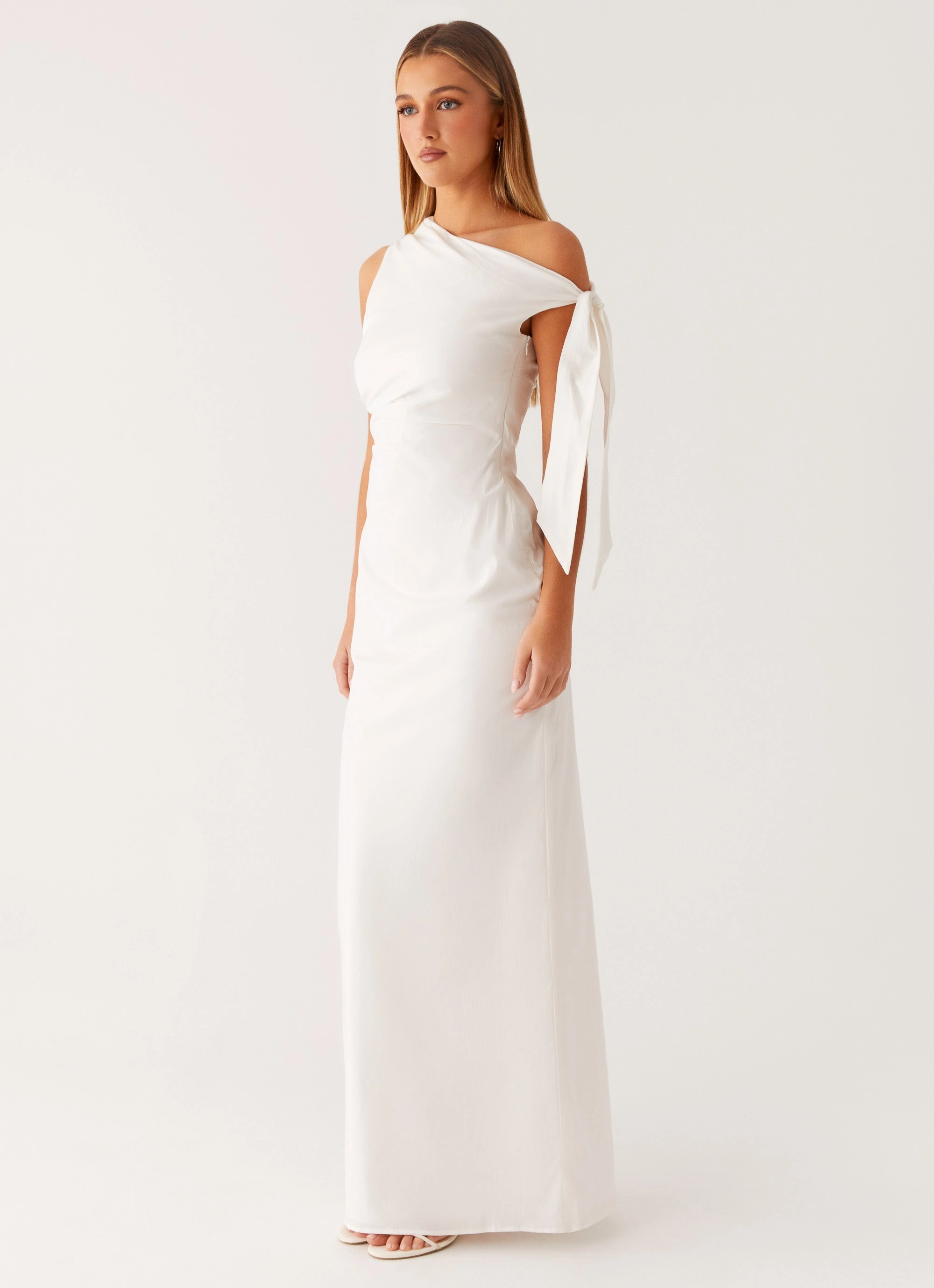 Bold Touch Playful-Detail Marella Maxi Dress - Ivory