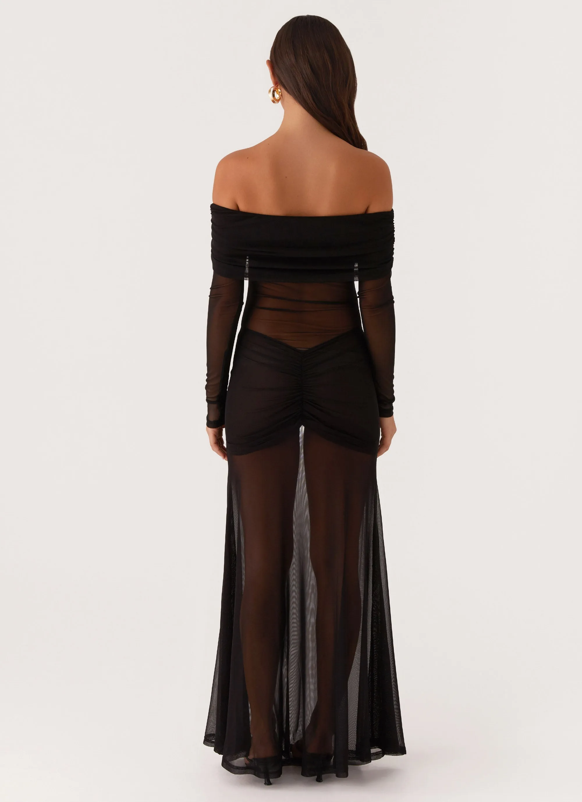 Effortless Vibe Maren Off Shoulder Maxi Dress - Black