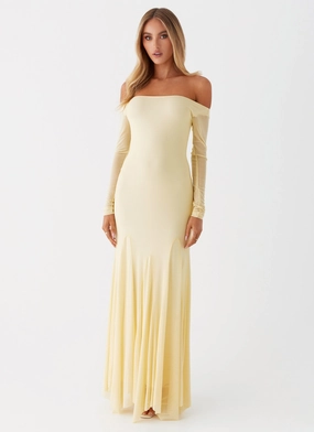 Maribel Maxi Dress - Yellow Midnight Mood