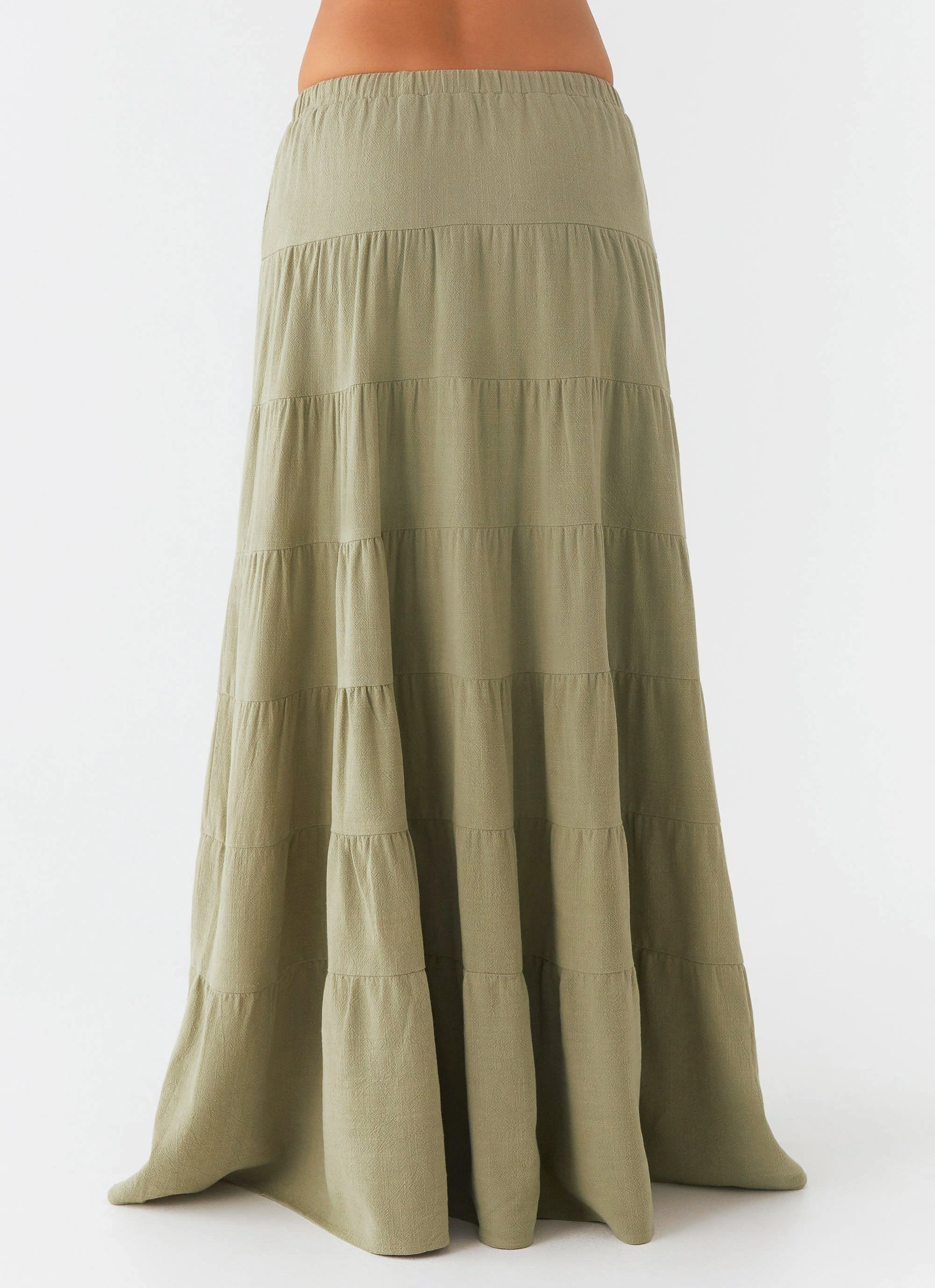 Durable Weave Mariella Linen Maxi Skirt - Sage