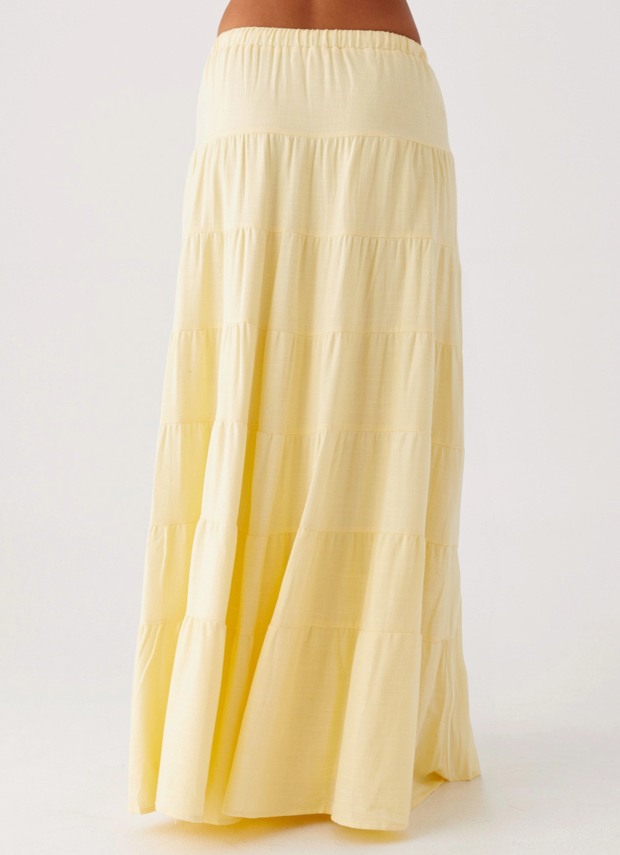Mariella Linen Maxi Skirt - Yellow ReinforcedKnees