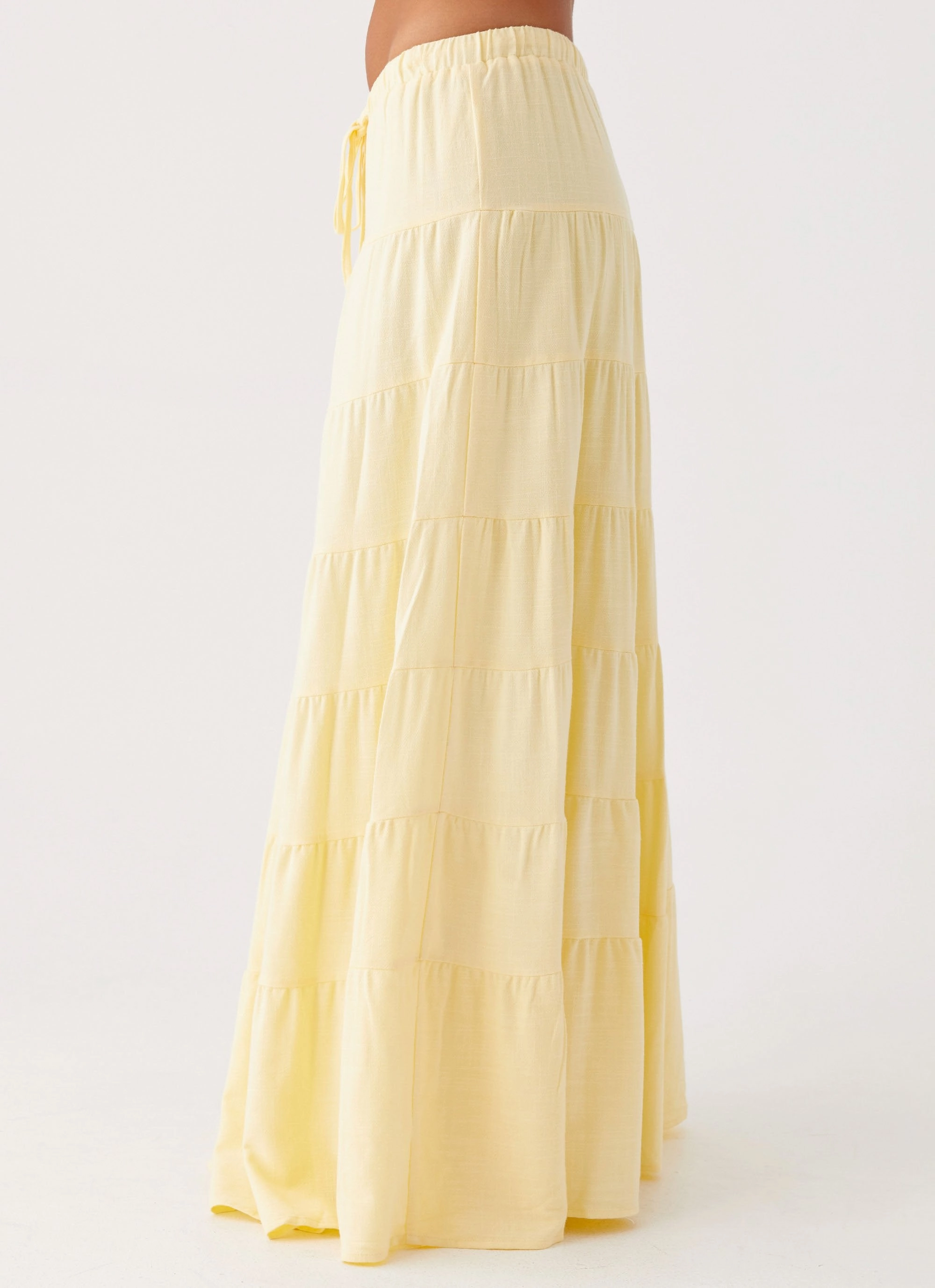 Quick Dry Technology Utility Ready Mariella Linen Maxi Skirt - Yellow