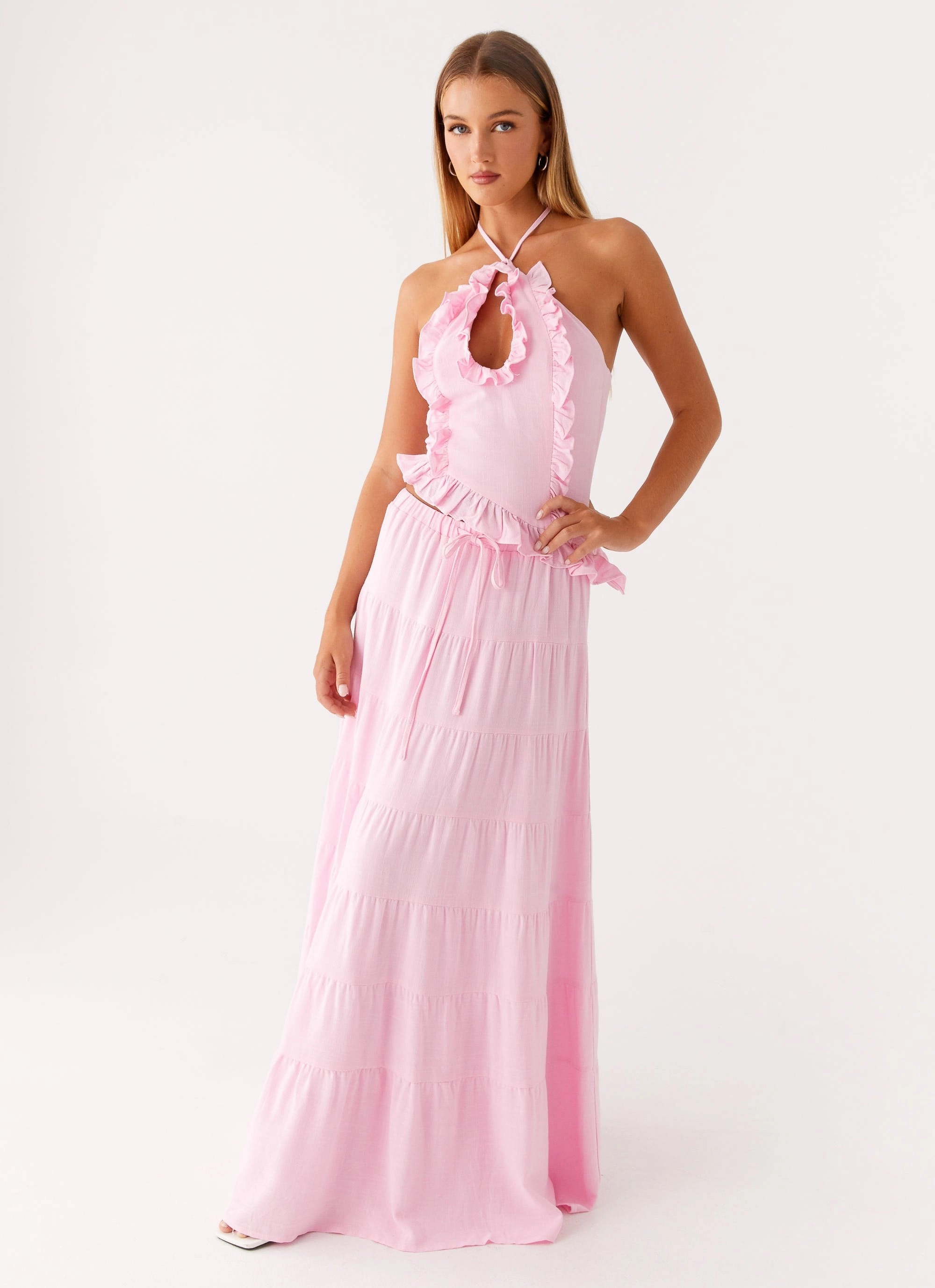 Temperature Control Technology Mariella Linen Top - Pink