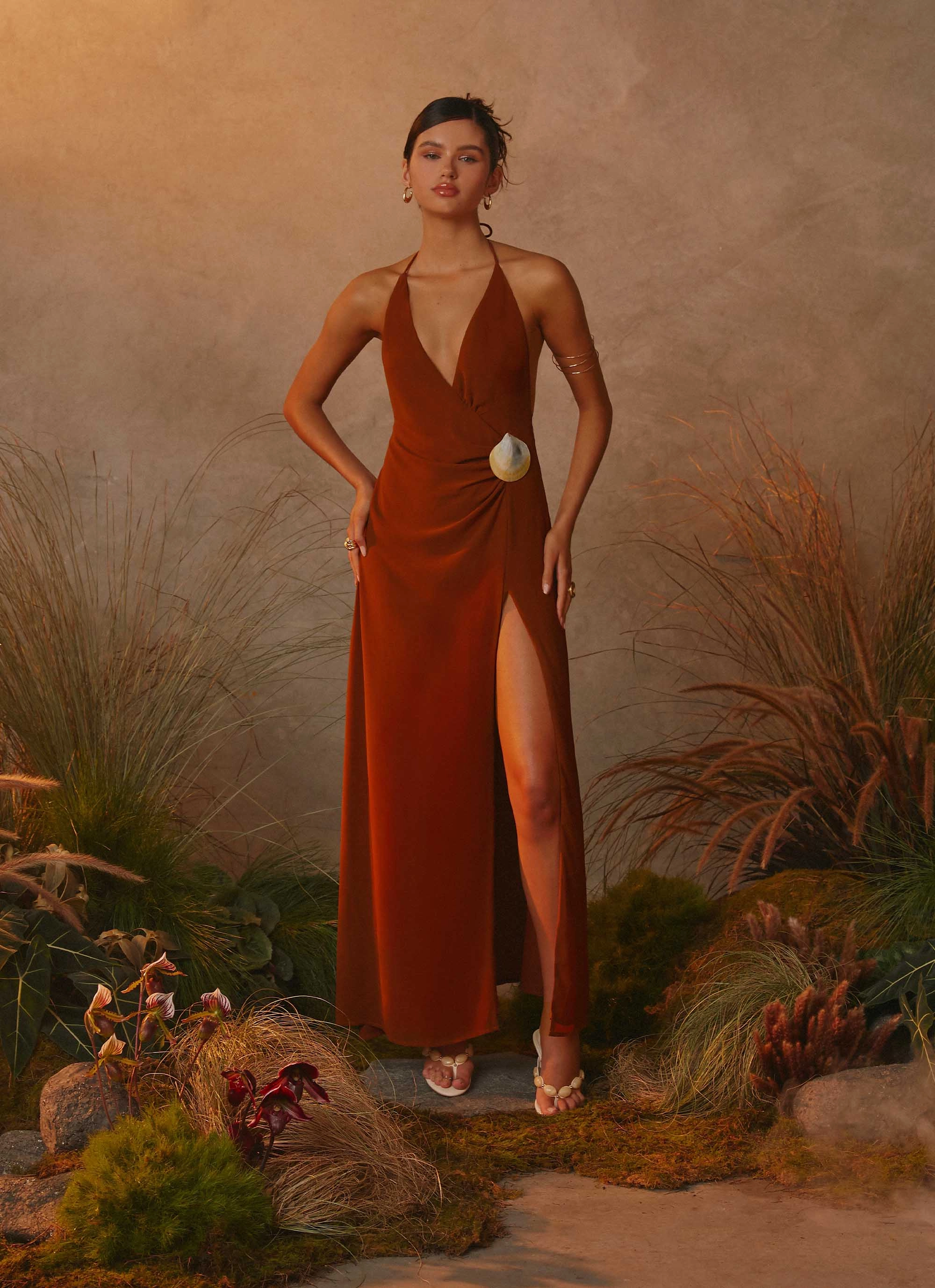 Marjoram Maxi Dress - Chocolate Easy Match Flowy Layers