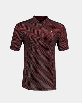Bonded Seam Technology AllDayComfortFit Maroon Chevron Blade Polo
