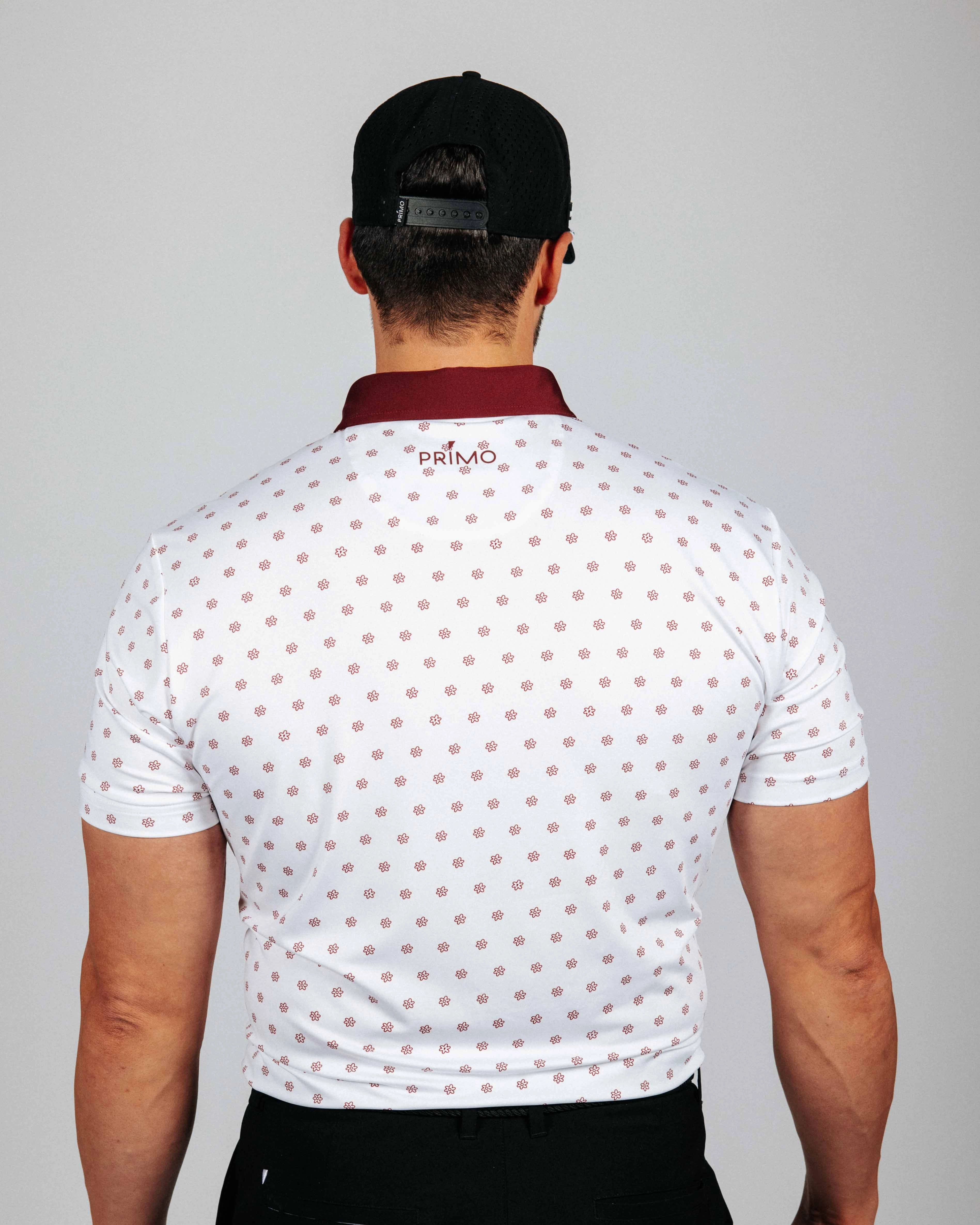 Maroon Daisy Classic Polo Elegant Cut