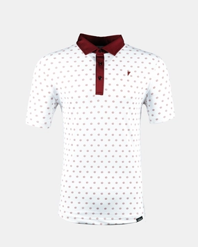 Maroon Daisy Classic Polo Activewear Top