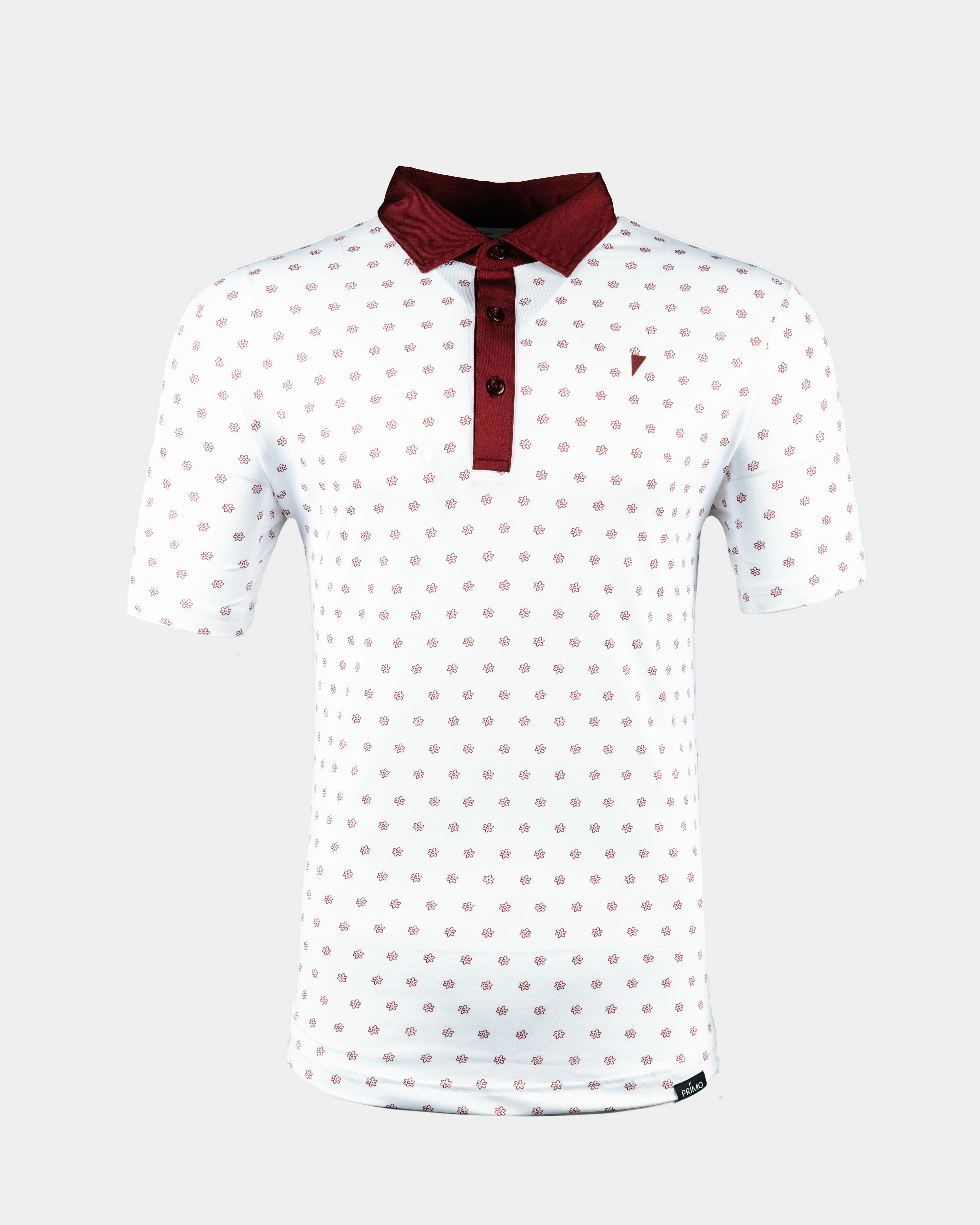 Maroon Daisy Classic Polo Activewear Top