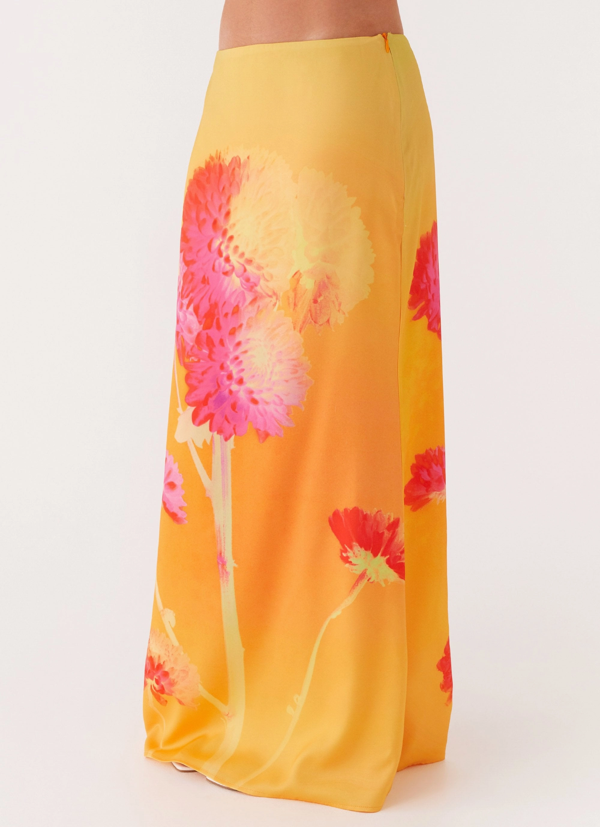 Marrakesh Maxi Skirt - Orange Floral Smart Look