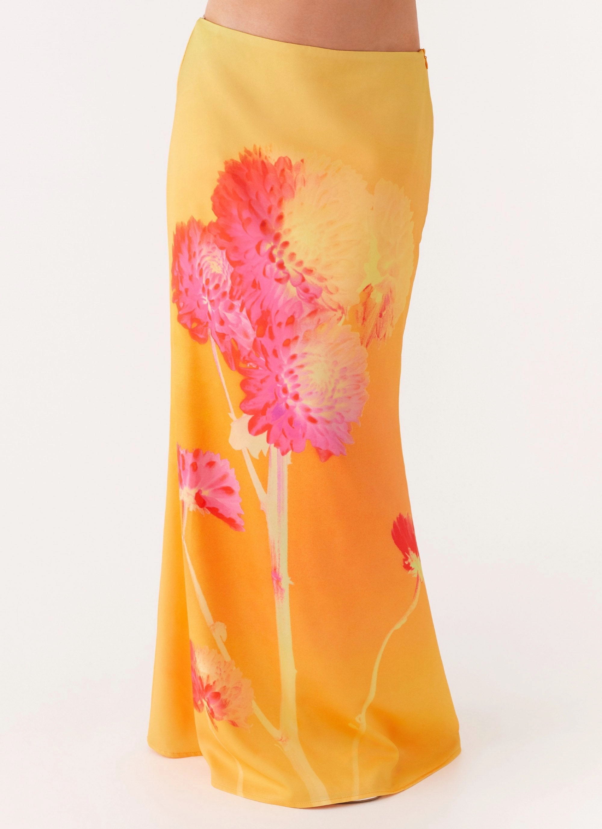 Marrakesh Maxi Skirt - Orange Floral Day Adventure