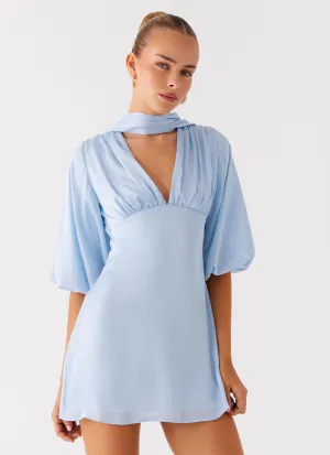Pure Elegance Mary Mini Dress - Blue