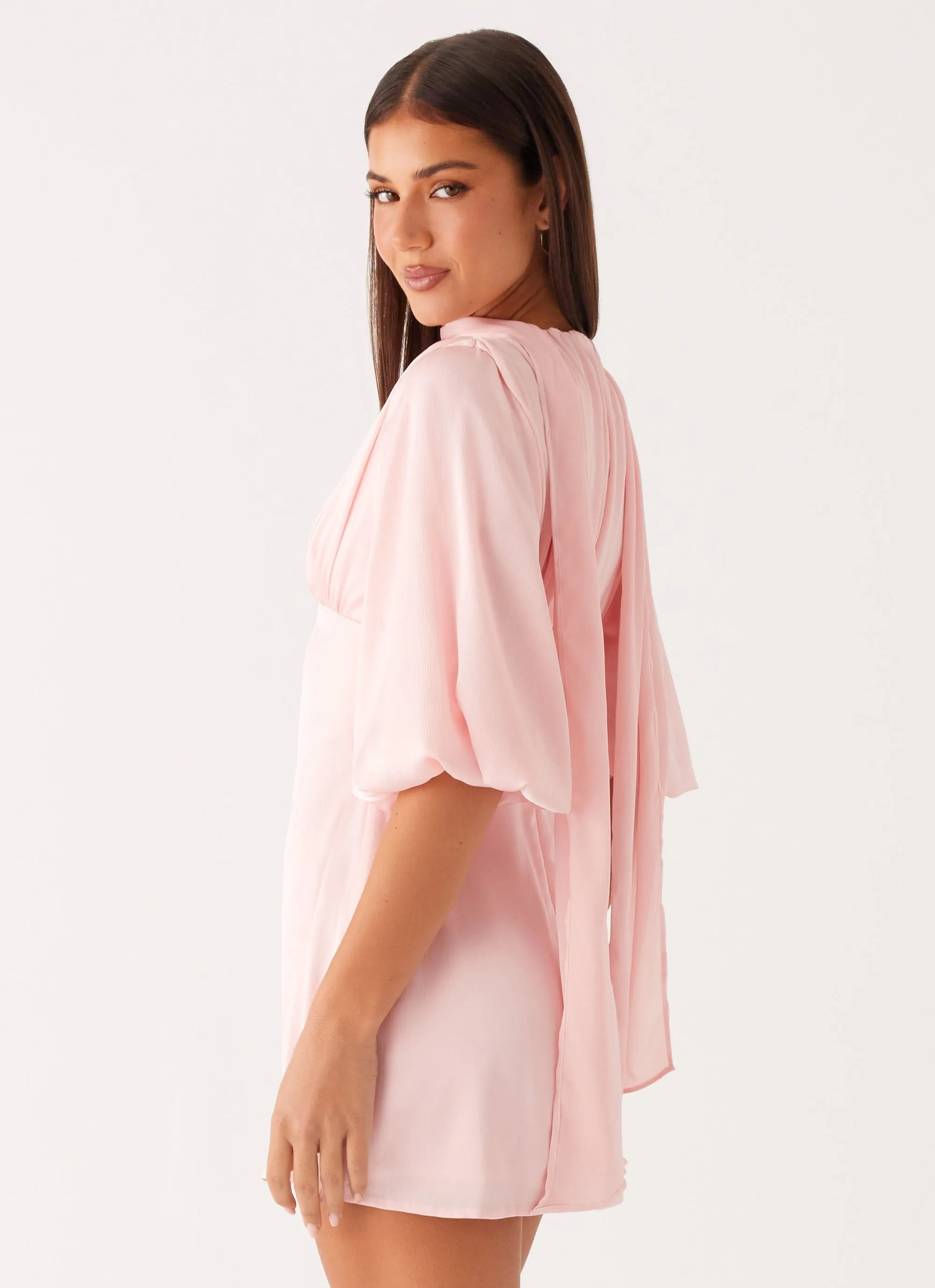 Soft Volume Urban Cool Mary Mini Dress - Pink