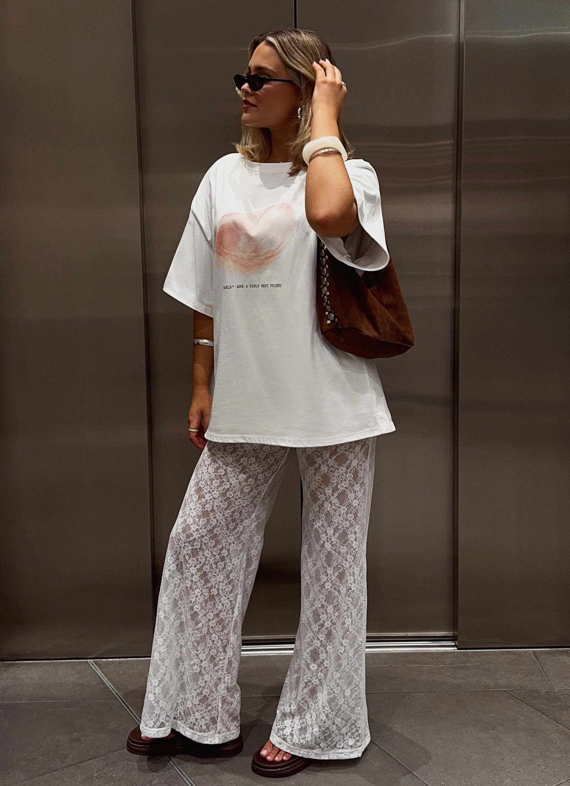 Matcha Lace Pants - White StainResistantFinish