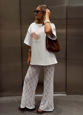 Matcha Lace Pants - White StainResistantFinish