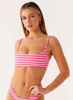 Soap Mauritius Bikini Top - Pink Stripe