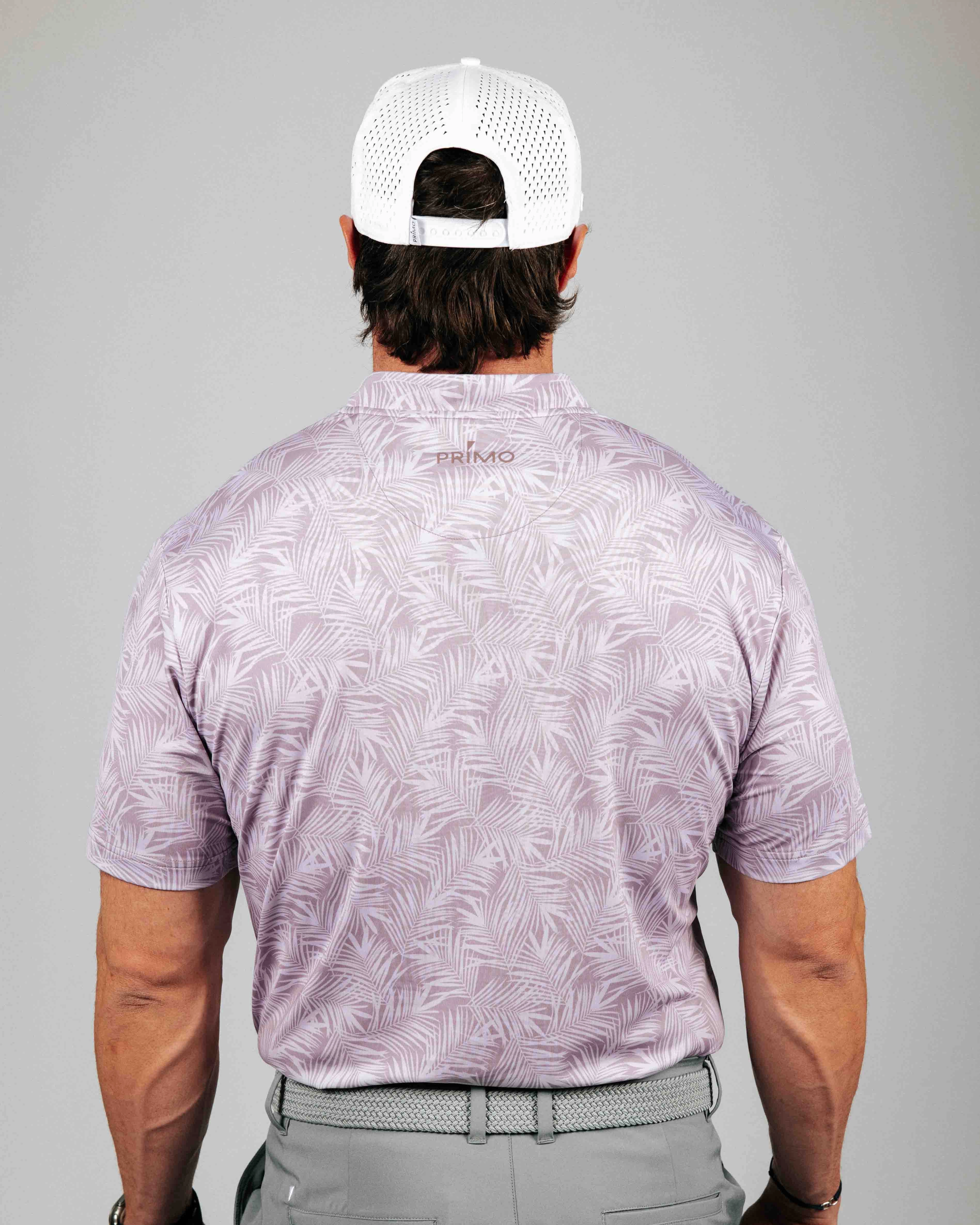 Mauve Islander Blade Polo simple design Breathable Mesh Back